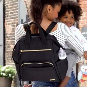 Pottery Barn Kids Skip Hop Mainframe Wide Open Backpack Diaper Bag Black